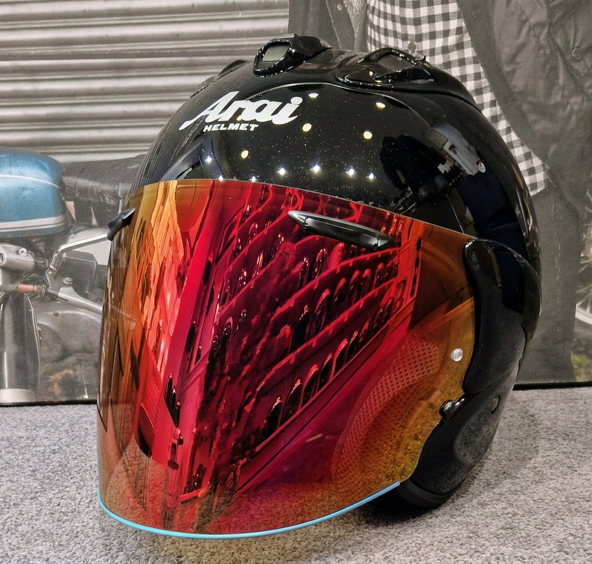 Visière Arai SZ-R Iridium ROUGE